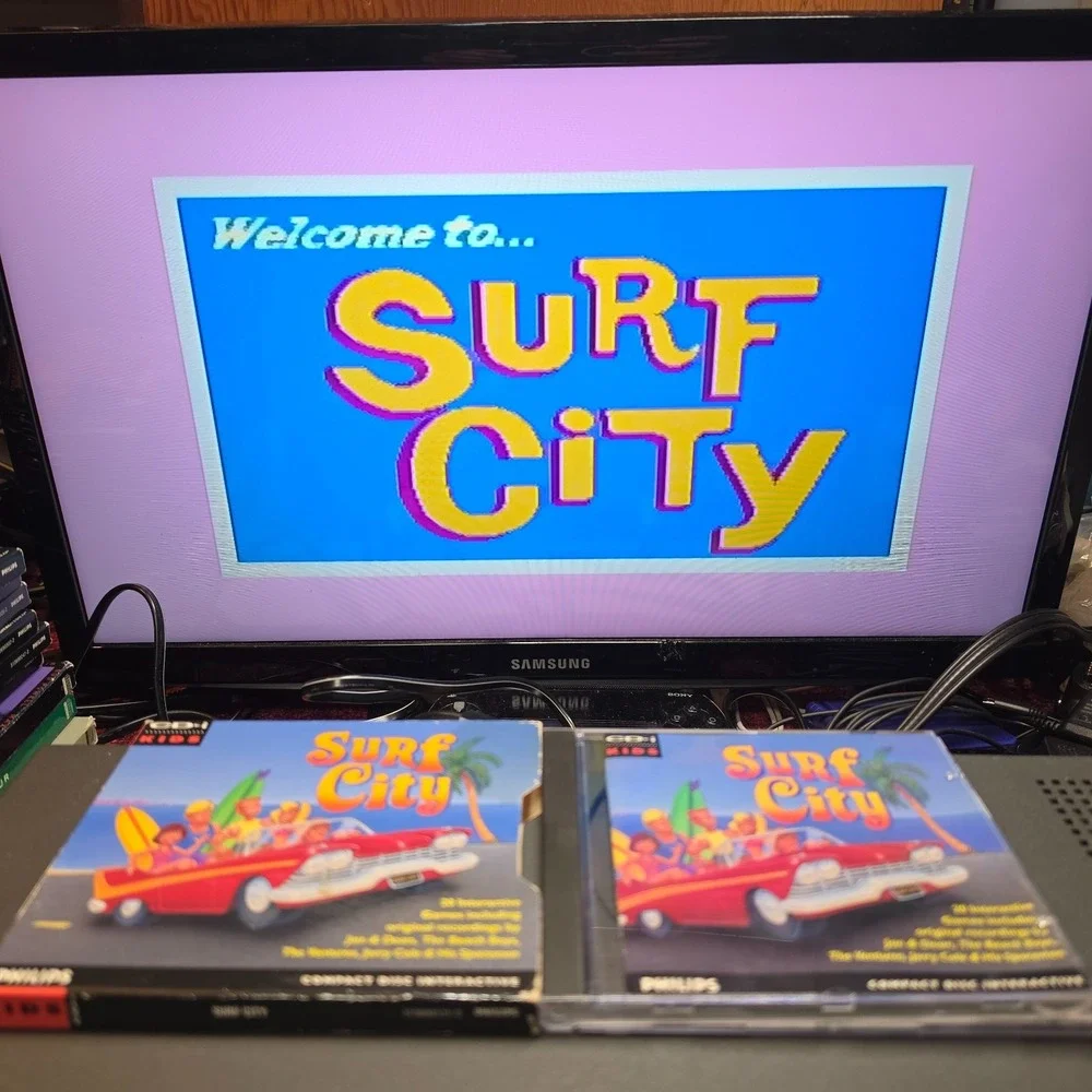 Surf City (Philips CD-i, 1994) Complete w/ Slip Cover Tested & Works